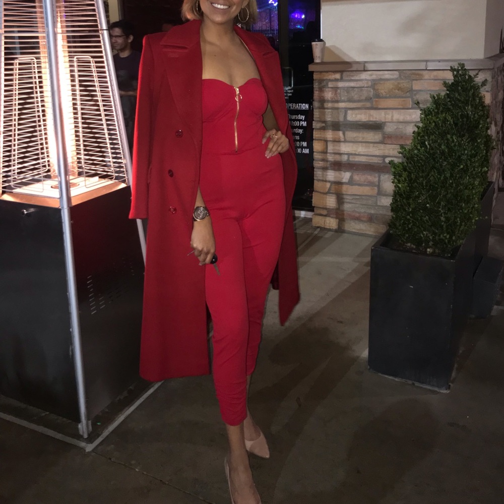 Red jumpsuit